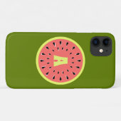 スイカピンク'モノグラム' iPhoneケース Case-Mate iPhoneケース (裏面(横))