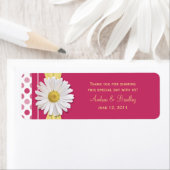 スイカピンク水玉模様メッセージカード ラベル (インサイチュ)