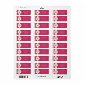 スイカピンク水玉模様メッセージカード ラベル (フルシート)