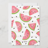 スイカピンク誕生日招待状 シーズンカード (裏面)