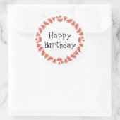 スイカピースサークルハッピーバースデーラウンド ラウンドシール (バッグ)