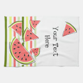 スイカピースストライプ文字薄型キッチンタオル キッチンタオル (横)