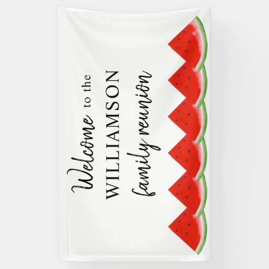 スイカファミリー懇親会へようこそ 横断幕 (縦)