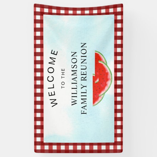 スイカファミリー懇親会へようこそ 横断幕 (縦)