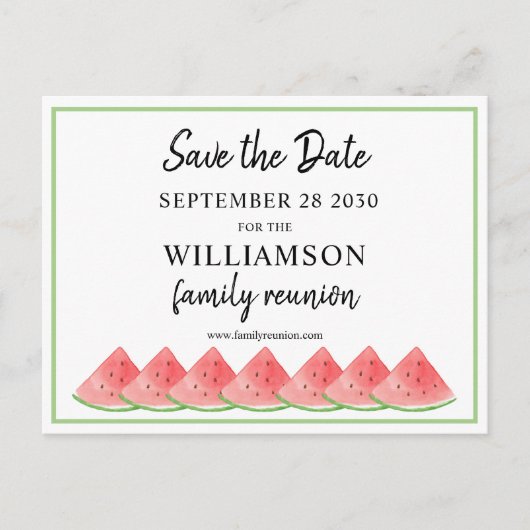 スイカファミリー懇親会保存日 案内ポストカード (正面)
