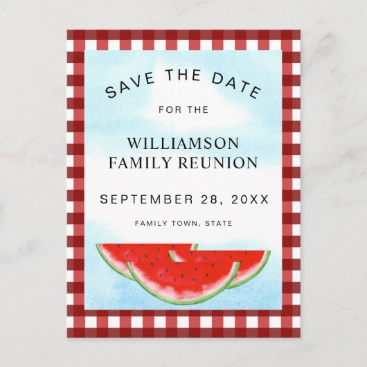 スイカファミリー懇親会保存日 案内ポストカード (正面)