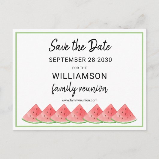 スイカファミリー懇親会保存日 案内ポストカード (正面)