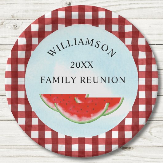 スイカファミリー懇親会 ペーパープレート