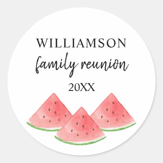 スイカファミリー懇親会 ラウンドシール (正面)