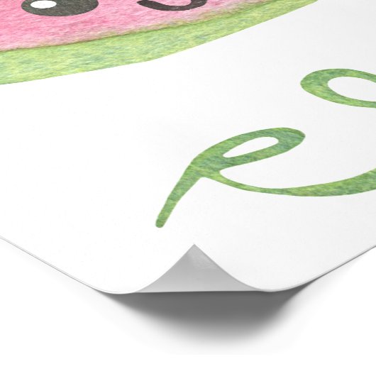 スイカファースト誕生日マイルストーン誕生日 ポスター (角)