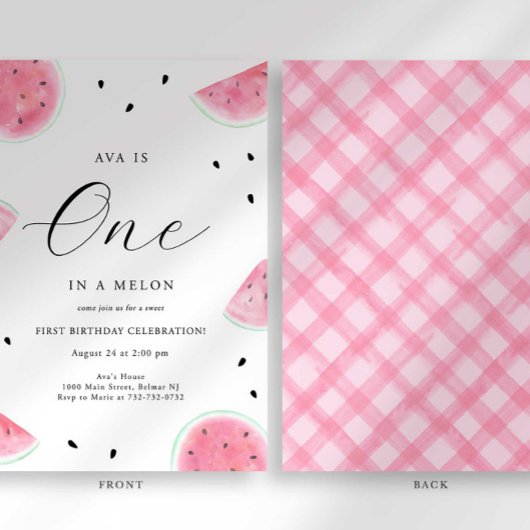 スイカファースト誕生日招待状 招待状