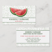 スイカフルーツスライス栄養士ディティシャン 名刺 (正面/裏面)