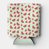 スイカフルーツパターンメロン夏期グリーン 缶クーラー (正面)