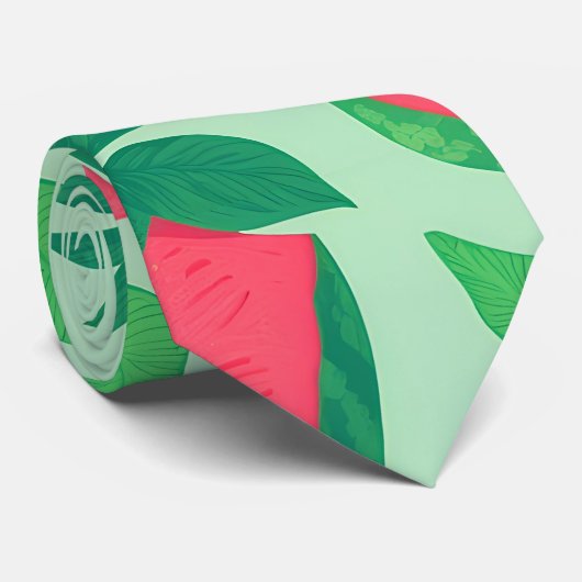 スイカフローラカラフルパタパーソナライズされたーン ネクタイ (ロール)