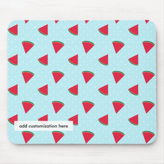 スイカブルーおもしろいサマーフルーツコンピュータ マウスパッド (正面)