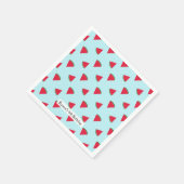 スイカブルーおもしろい夏期誕生日パーティー スタンダードカクテルナプキン (角)