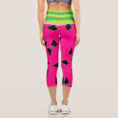 スイカプリントヨガパンツハイウエストレギンス  カプリレギンス (裏面)