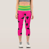 スイカプリントヨガパンツハイウエストレギンス カプリレギンス (正面)