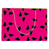 スイカプリント抱き枕ピンクアンドグリーンパーティーバッグ ラージペーパーバッグ (裏面)