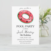 スイカプールパーティー誕生日招待状 招待状 (スタンド正面)