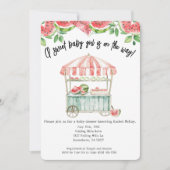 スイカベビーガールシャワー招待状 招待状 (正面)