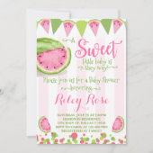 スイカベビーシャワー招待状招待状ピンク 招待状 (正面)
