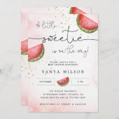 スイカベビーシャワー招待状 |かわいい子 招待状 (正面/裏面)