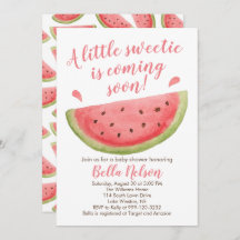 スイカベビーシャワー招待状