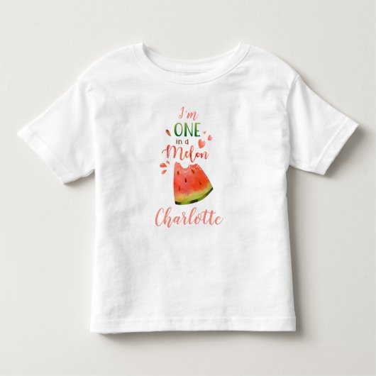 スイカベビーTシャツメロンガールTシャツ1枚 トドラーTシャツ (正面)