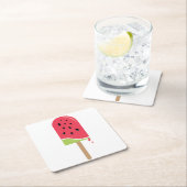 スイカポプシクル スクエアペーパーコースター (インサイチュ)