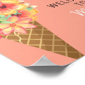 スイカムでおしゃれな ブライダルシャワーのウェルカムサイン ポスター (角)