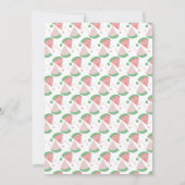 スイカモダンの赤ちゃんシャワー散水紙吹雪 招待状 (裏面)