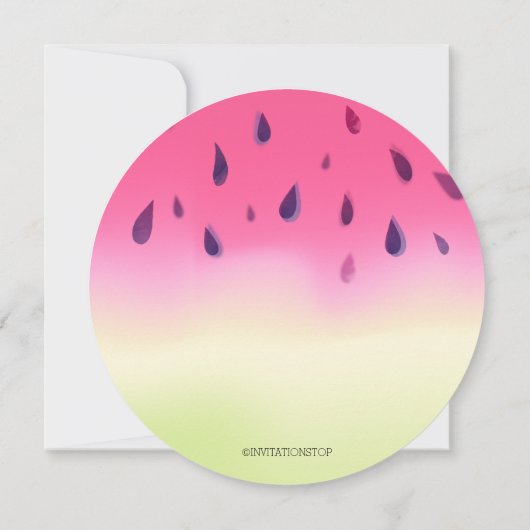 スイカモダンサマーBBQパーティの招待状 招待状 (裏面)