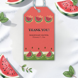 スイカモダンスプラッシュ赤ちゃんシャワー ギフトタグ