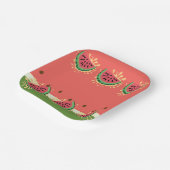 スイカモダンスプラッシュ赤ちゃんシャワー ペーパープレート (傾斜あり)