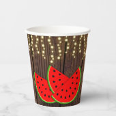 スイカモダンスライス素朴赤ちゃんシャワー 紙コップ (正面)