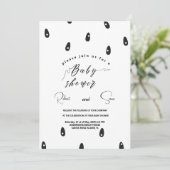 スイカモダンパターン庭の赤ちゃんシャワーパーティー 招待状 (スタンド正面)