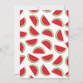スイカモダンパターン庭の赤ちゃんシャワーパーティー 招待状 (裏面)