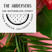 スイカモダンファミリーネームラウンド差出人住所 セルフインキングスタンプ