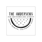 スイカモダンファミリーネームラウンド差出人住所 ラバースタンプ (インプリント)