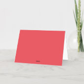 スイカモダンレッドシンプルシックカスタム 箔グリーティングカード (裏面)