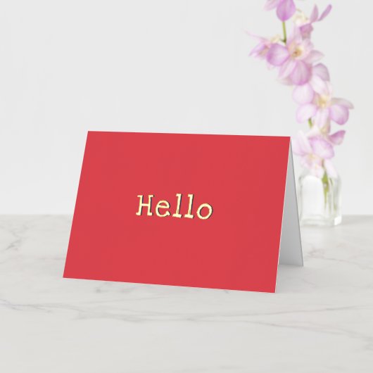 スイカモダンレッドシンプルシックカスタム 箔グリーティングカード (蘭)