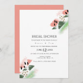 スイカモダン抽象芸術アートブライダルシャワー 招待状 (正面/裏面)