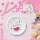 スイカモダン誕生日パーティー ペーパープレート (パーティー)