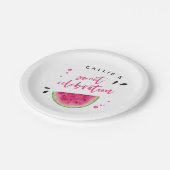 スイカモダン誕生日パーティー ペーパープレート (アングル)