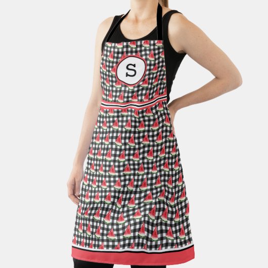 スイカモノグラムの エプロン (インサイチュ)