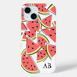 スイカ'モノグラム'サムスンギャラクシーケース垂直 iPhone 15ケース