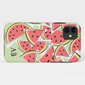 スイカ'モノグラム'緑iPhoneケース垂直 Case-Mate iPhoneケース (裏面(横))