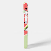 スイカ'モノグラム'緑iPhoneケース垂直 Case-Mate iPhoneケース (裏面 / 左)