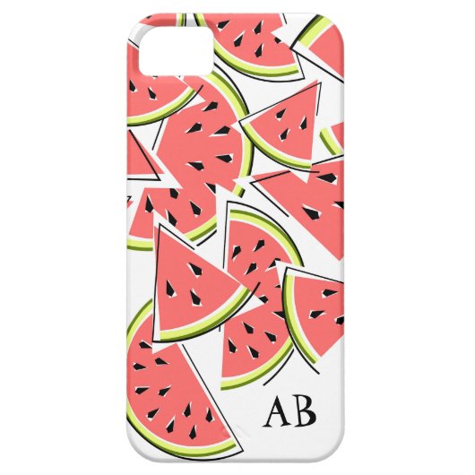 スイカ'モノグラム' iPhoneケース垂直 Case-Mate iPhoneケース (裏面)